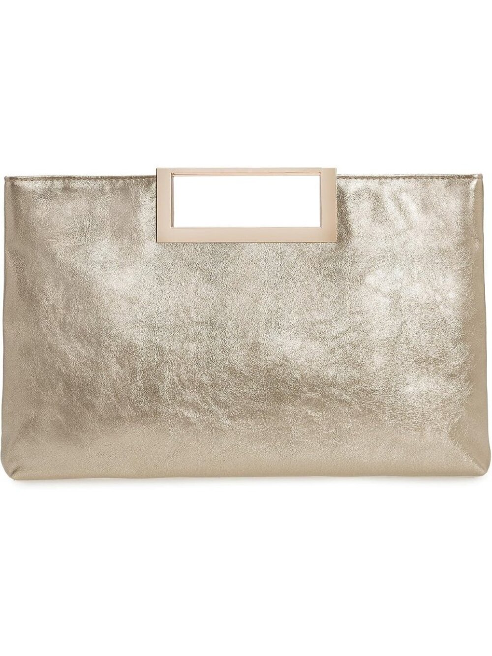Women's Gold PU leather Evening Clutch Handbag Stylish Convertible Purse